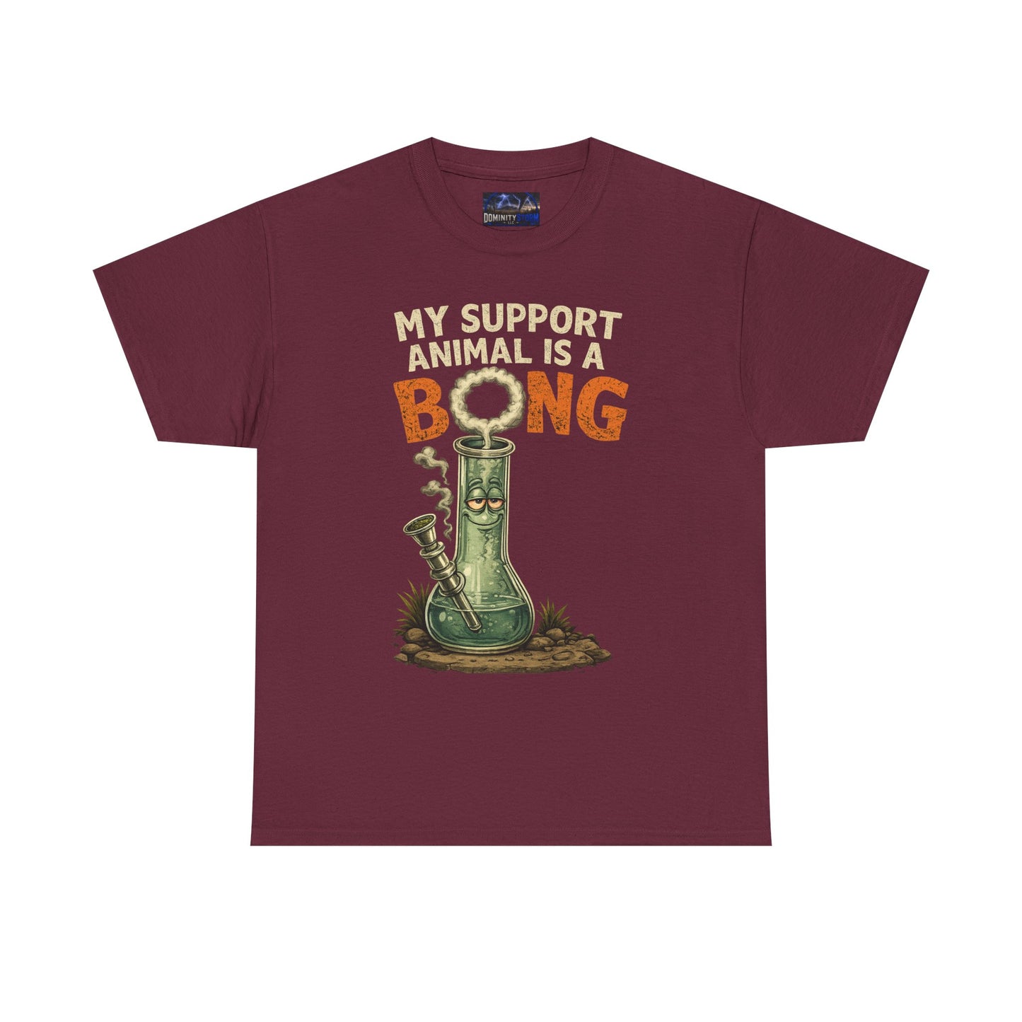 My Support Animal Is A Bong T‑Shirt — Funny Cannabis Graphic Tee