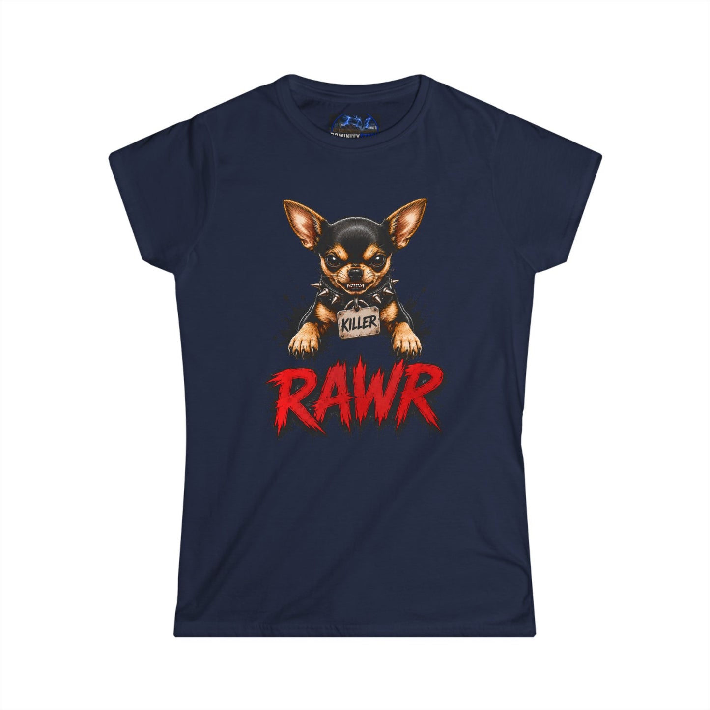 Graphic Chihuahua 'RAWR' Graphic Tee - Cute Tough Dog Lover Shirt