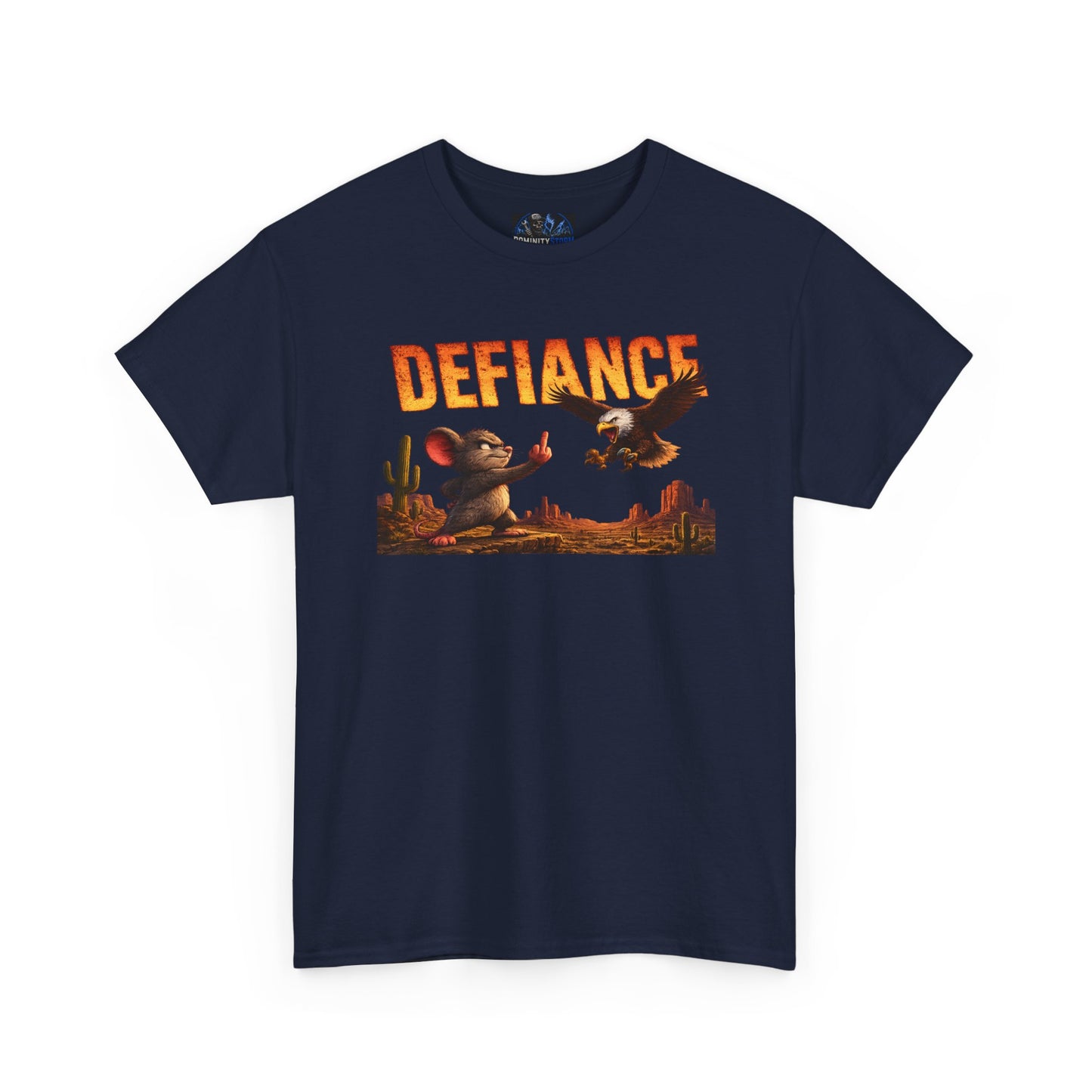 Defiance Desert Tee — Western Eagle & Cowboy Graphic T-Shirt