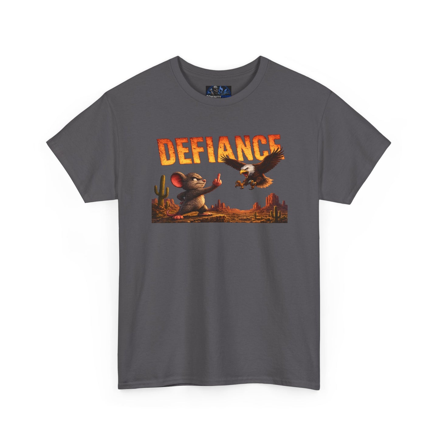 Defiance Desert Tee — Western Eagle & Cowboy Graphic T-Shirt