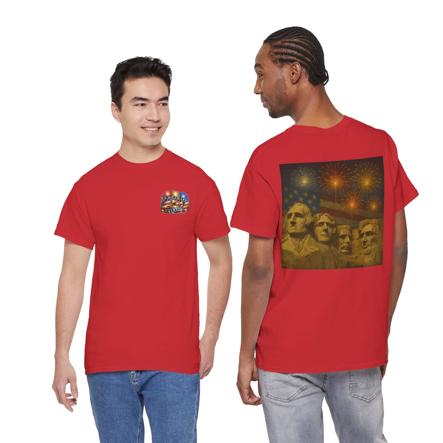 Mount Rushmore Fireworks T-Shirt – Patriotic Fourth of July Tee