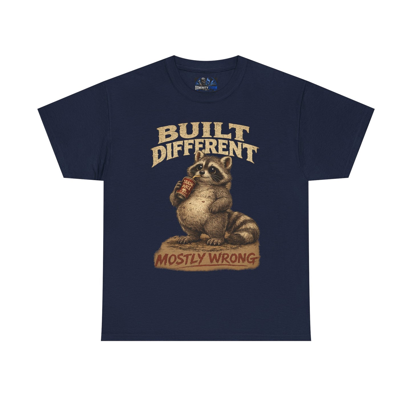 Raccoon 'Built Different, Mostly Wrong' Graphic Tee