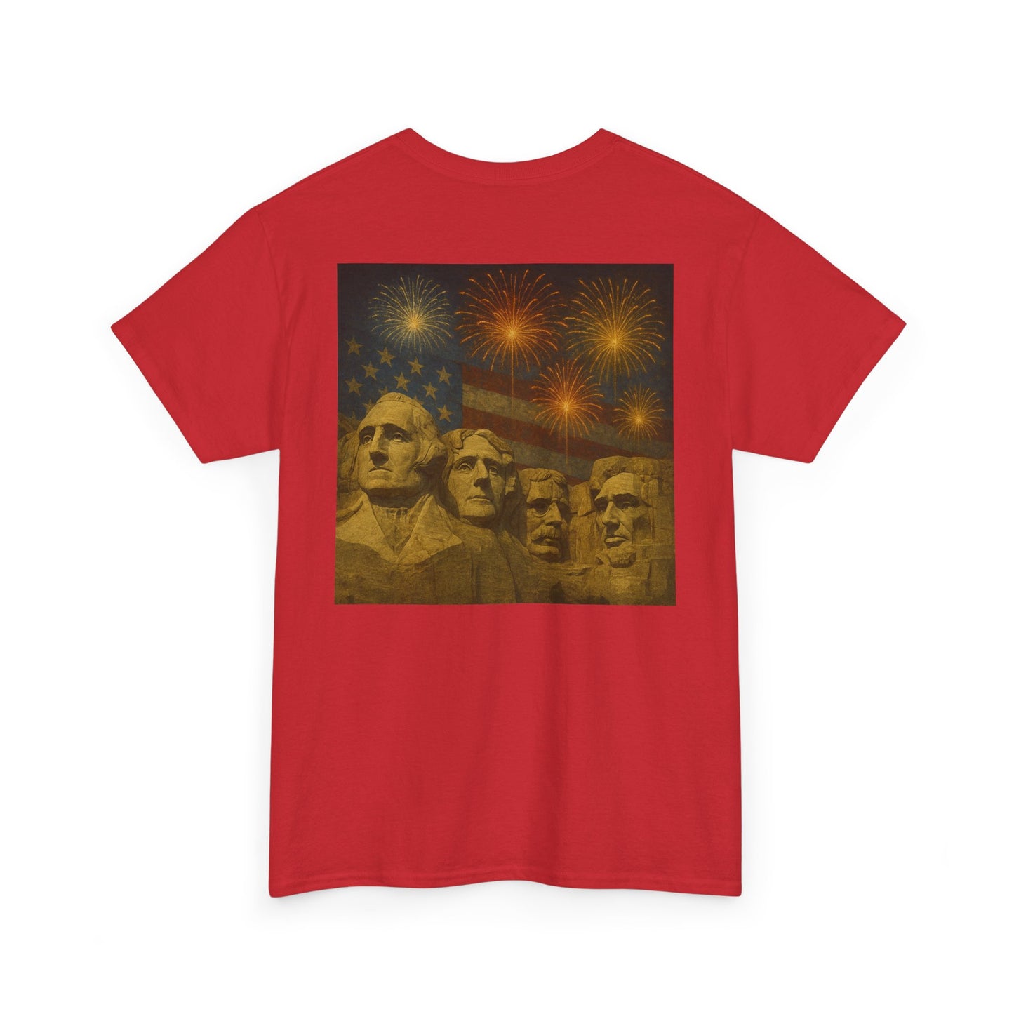 Mount Rushmore Fireworks T-Shirt – Patriotic Fourth of July Tee