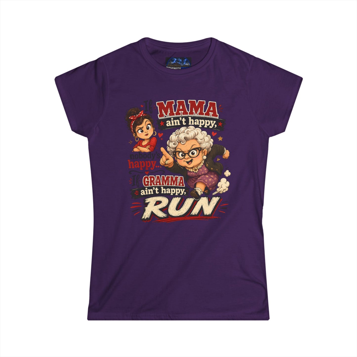If Mama Aint Happy - Women's White Crewneck Tee
