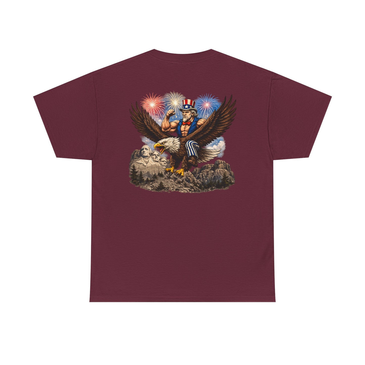 Patriotic Uncle Sam Eagle T-Shirt – 4th of July Fireworks Tee