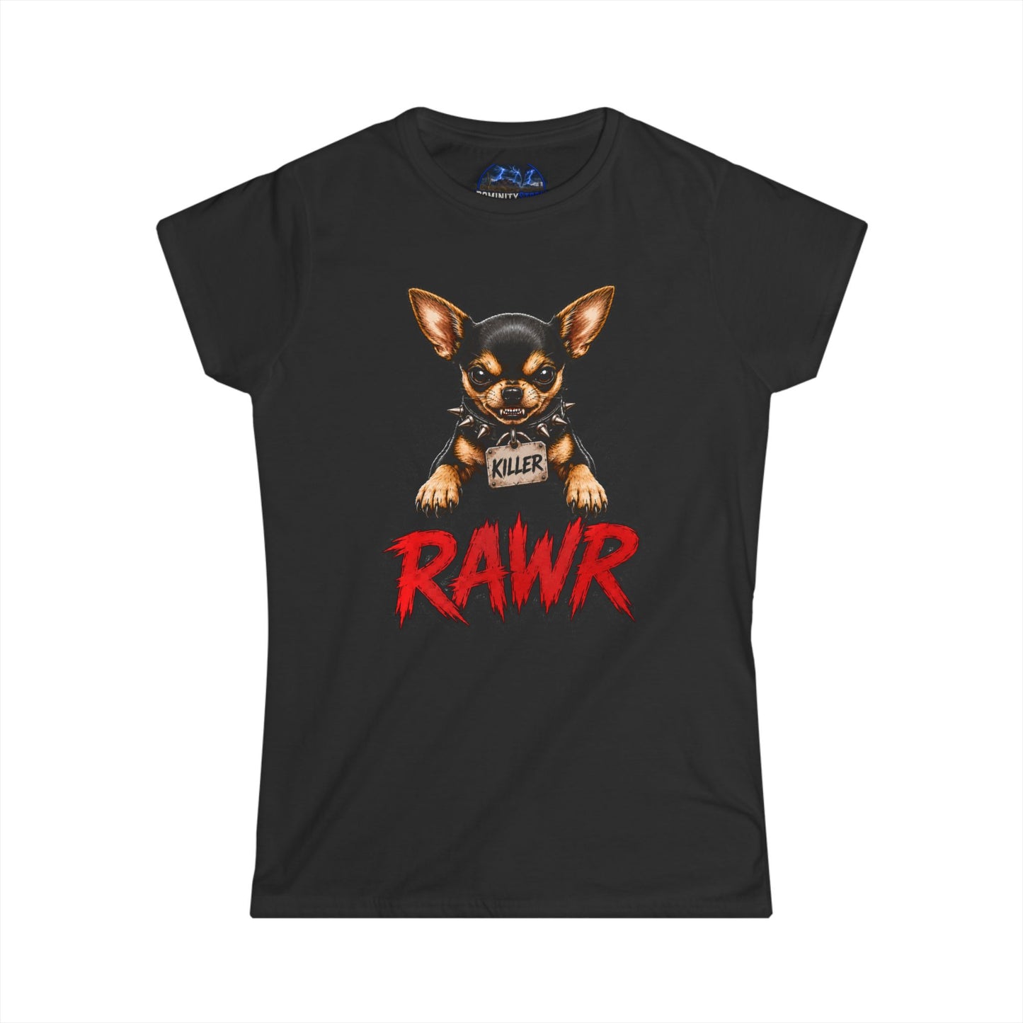 Graphic Chihuahua 'RAWR' Graphic Tee - Cute Tough Dog Lover Shirt