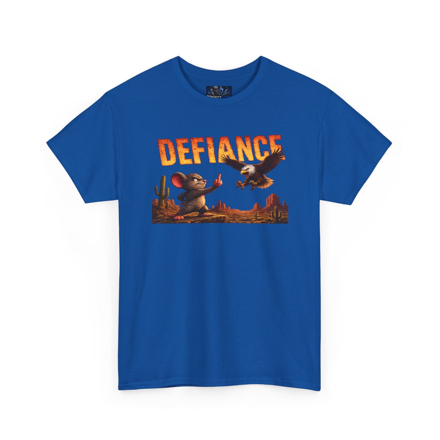 Defiance Desert Tee — Western Eagle & Cowboy Graphic T-Shirt