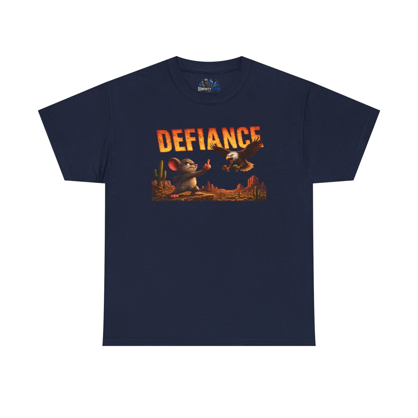 Defiance Desert Tee — Western Eagle & Cowboy Graphic T-Shirt