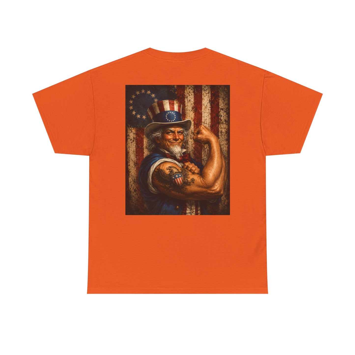 Patriotic Uncle Sam Tee — Vintage Strength American Flag Graphic
