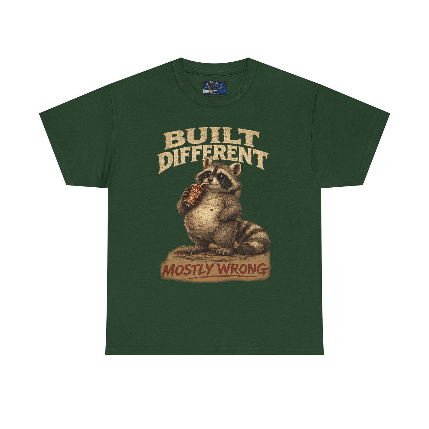 Raccoon 'Built Different, Mostly Wrong' Graphic Tee