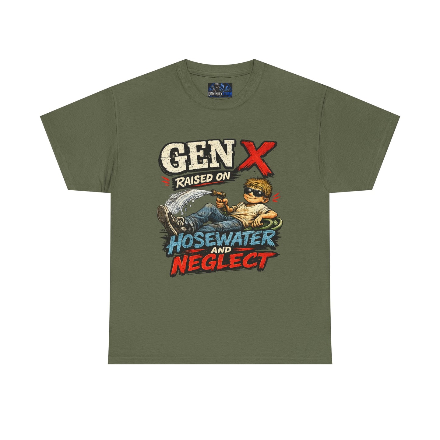 Gen X T‑Shirt — "Raised on Hosewater and Neglect" Retro Vintage Graphic Tee