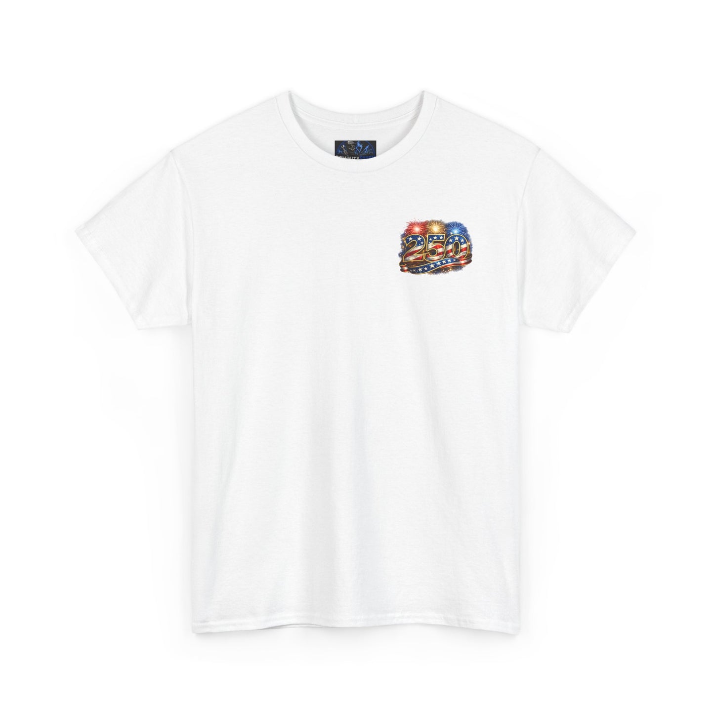 Patriotic Fireworks Flag Tee — American Soldiers Silhouette 4th of July T-Shirt