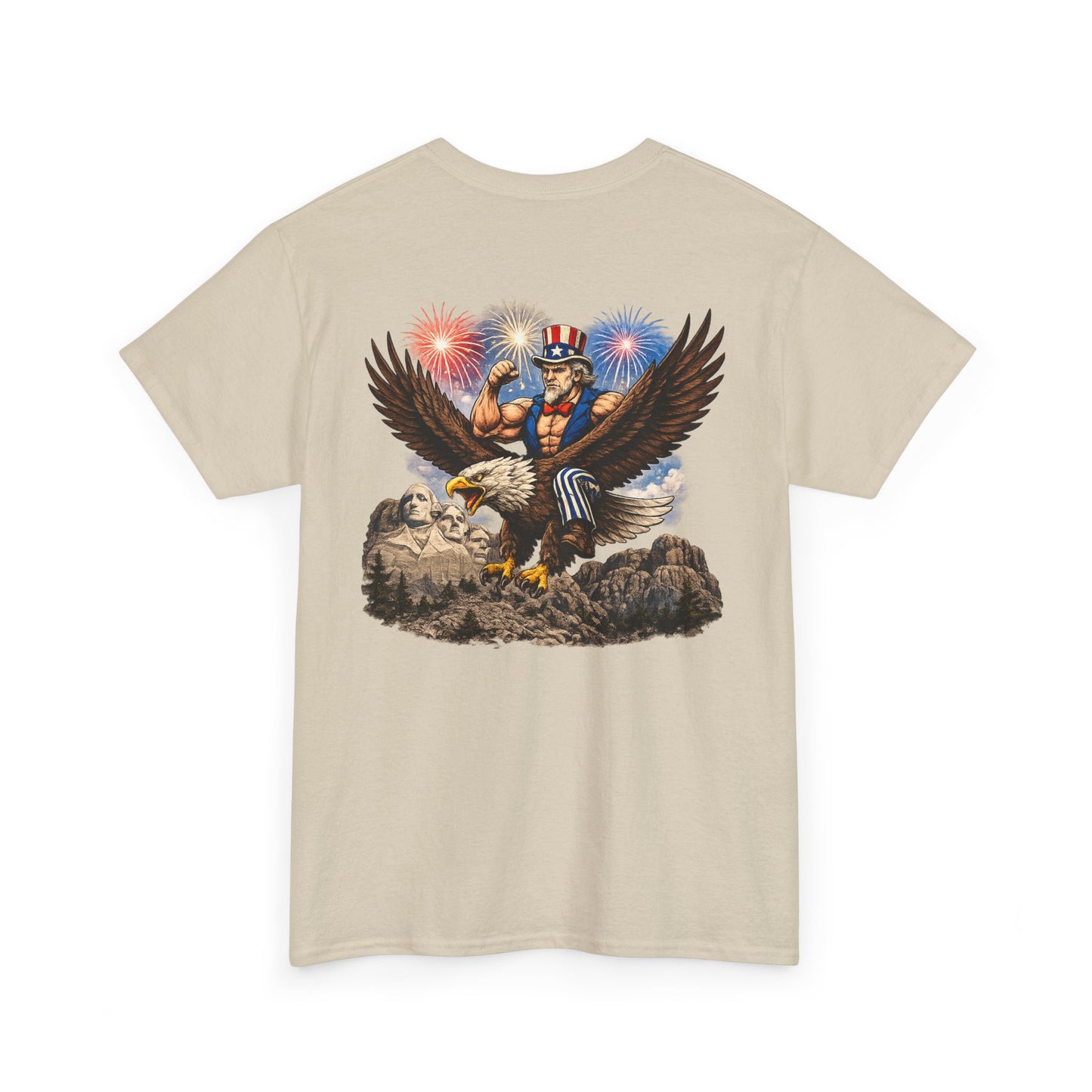 Patriotic Uncle Sam Eagle T-Shirt – 4th of July Fireworks Tee