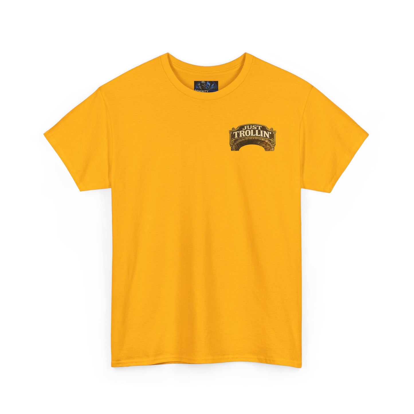 T-Shirt — "Just Trollin'" Vintage Fantasy Troll Graphic Tee
