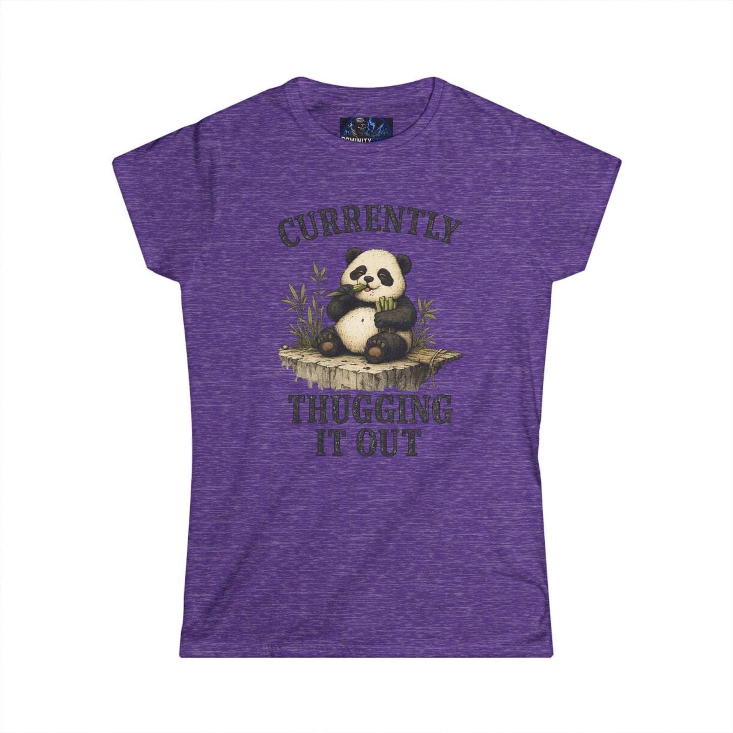Funny Panda "Currently Thugging It Out" Women's Tee