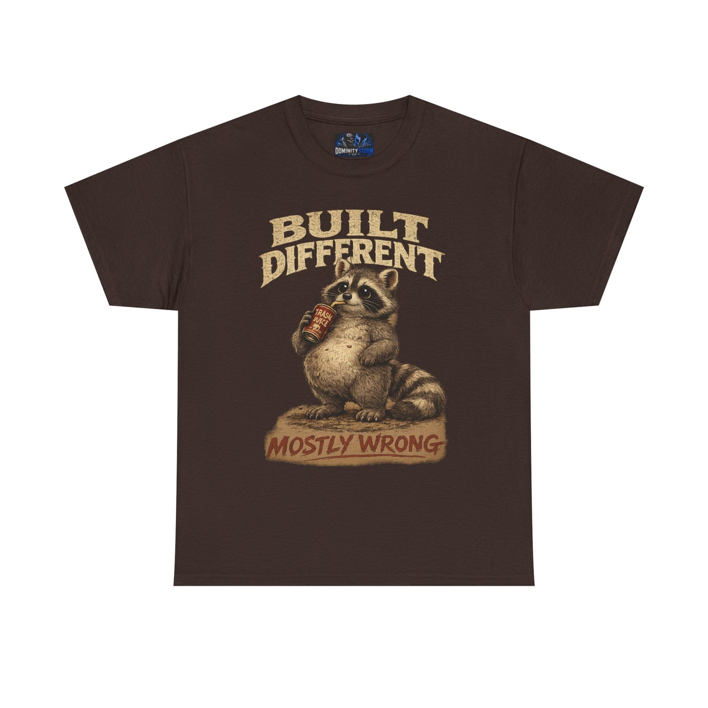 Raccoon 'Built Different, Mostly Wrong' Graphic Tee