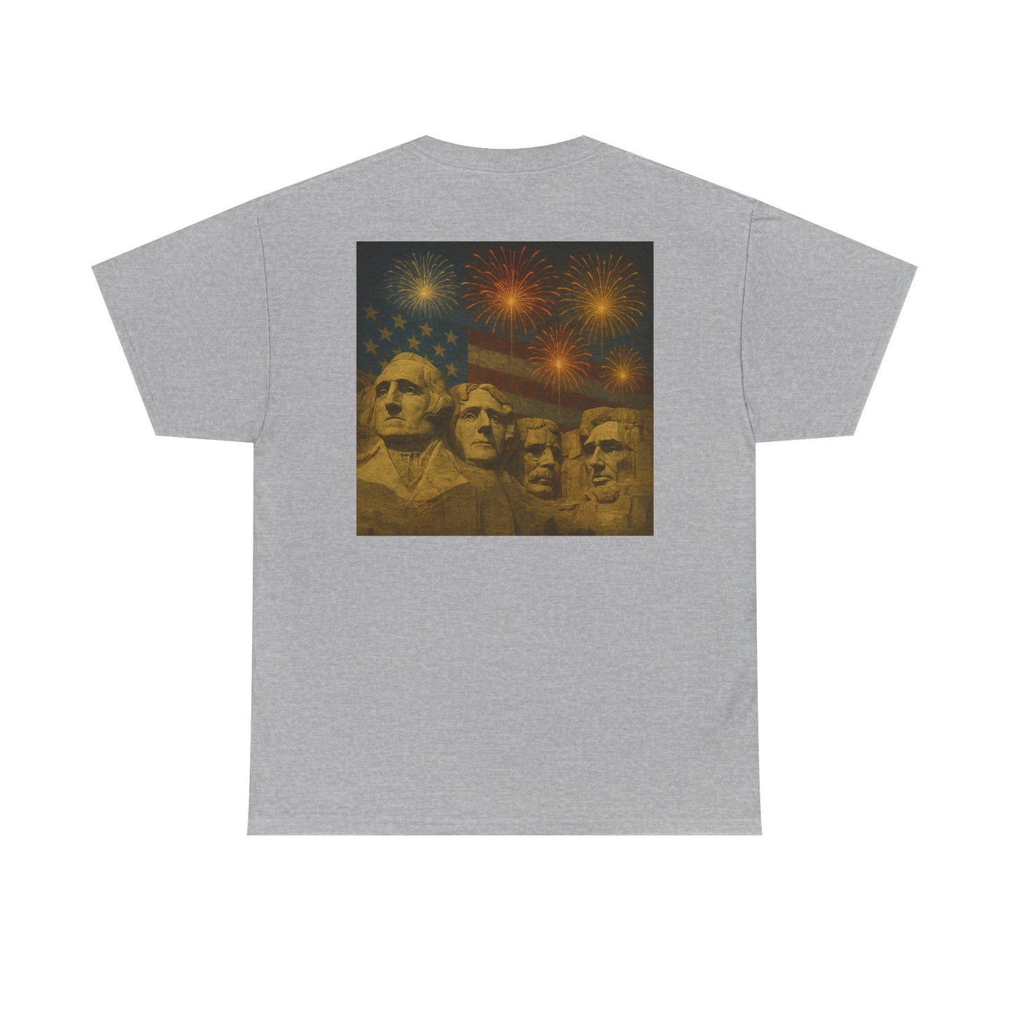 Mount Rushmore Fireworks T-Shirt – Patriotic Fourth of July Tee