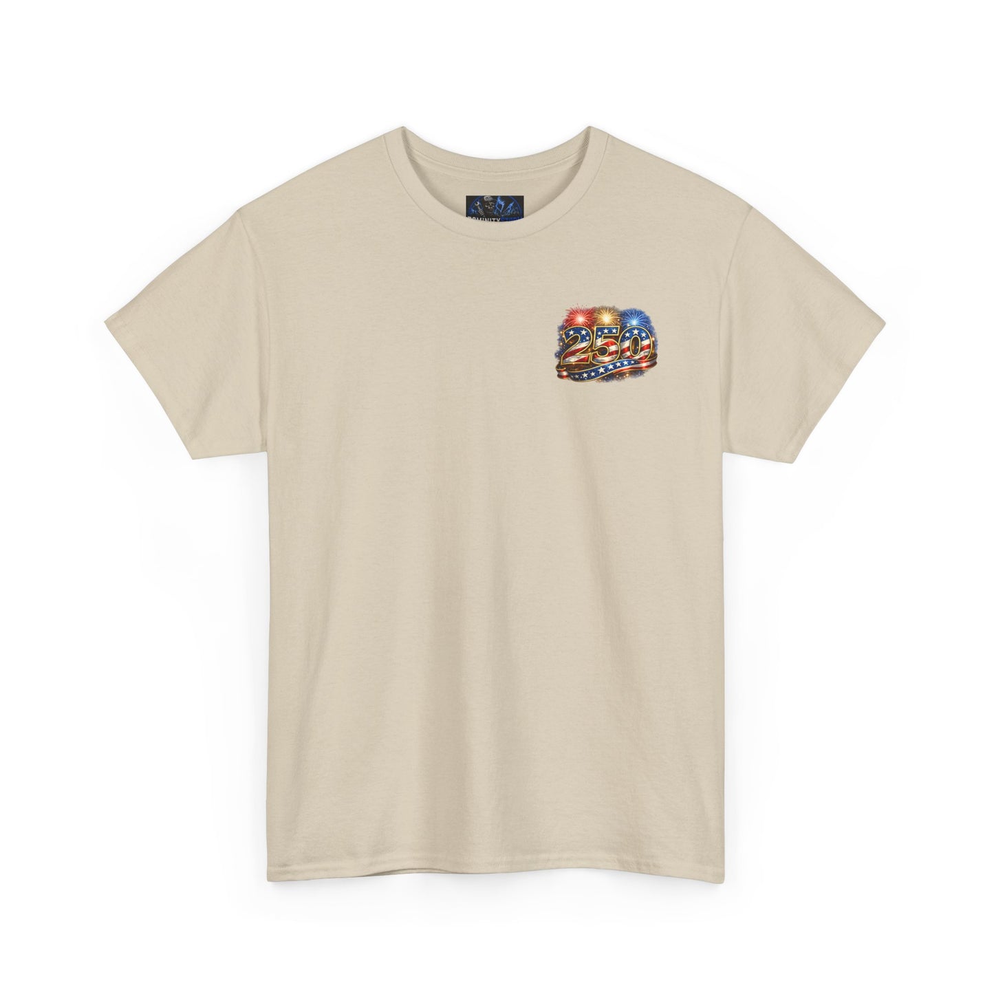 Patriotic Fireworks Flag Tee — American Soldiers Silhouette 4th of July T-Shirt