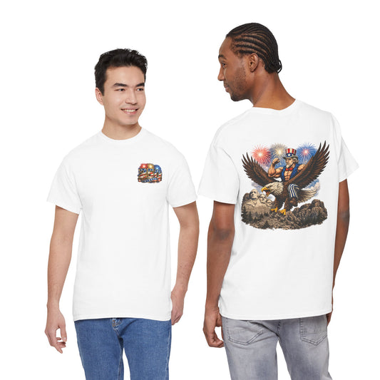 Patriotic Uncle Sam Eagle T-Shirt – 4th of July Fireworks Tee