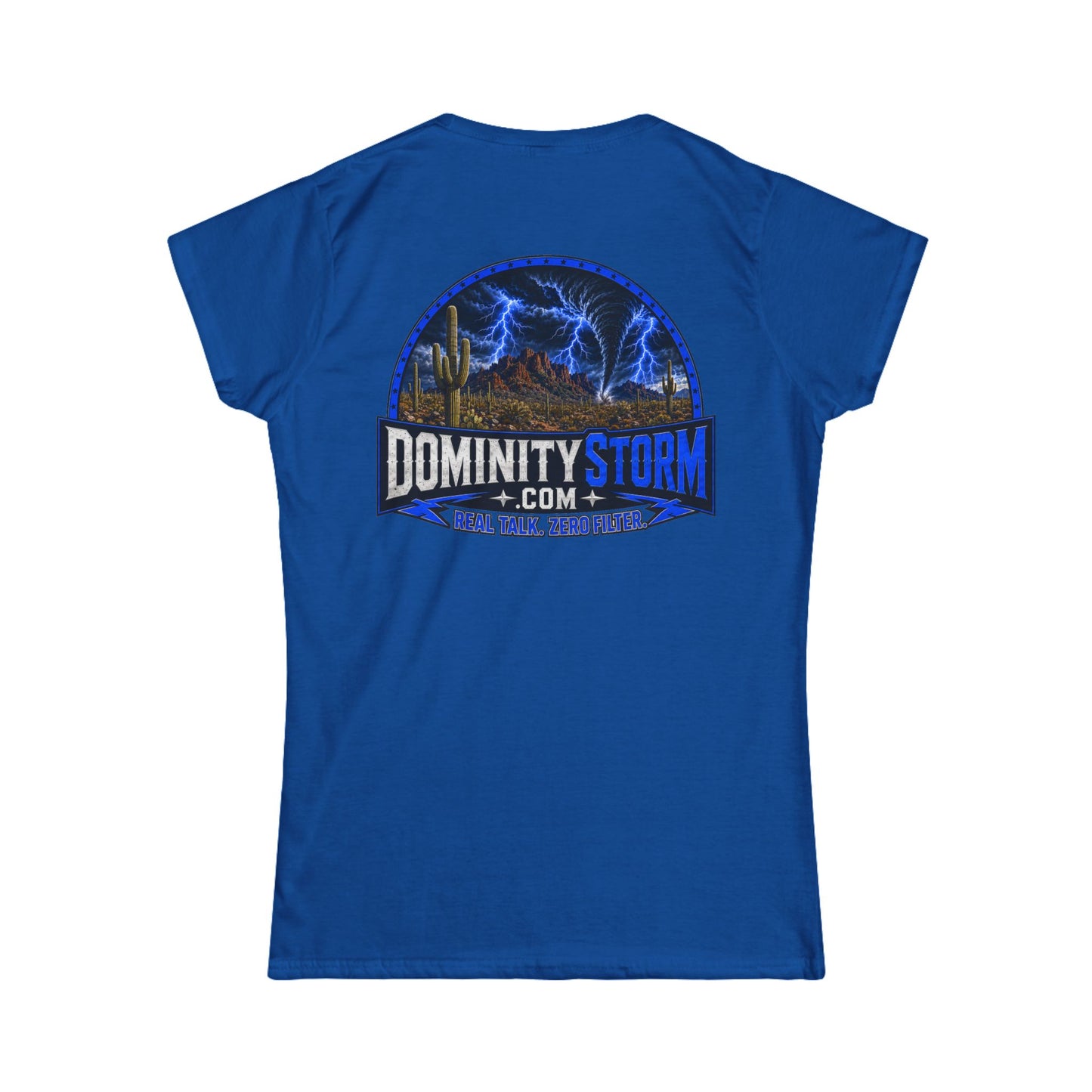 A DominityStorm Lightning Logo Tee — Women's Graphic T‑Shirt