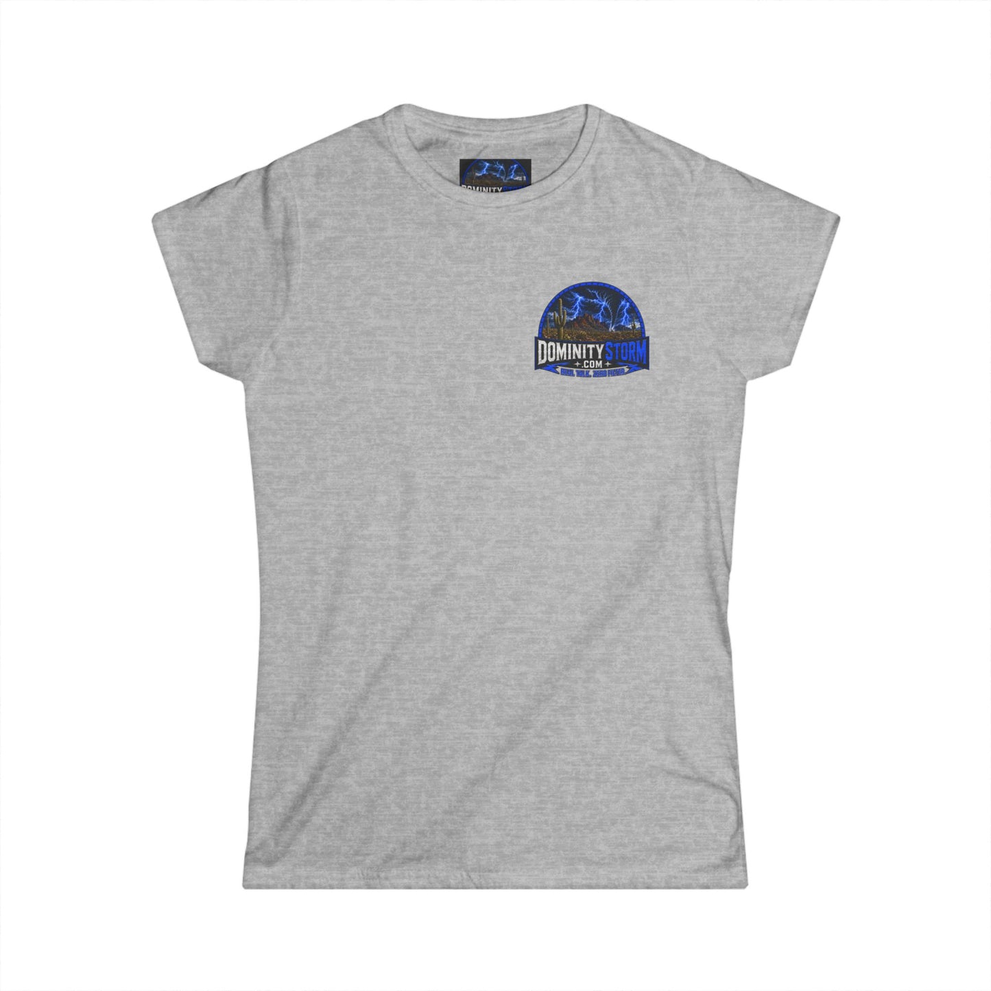 A DominityStorm Lightning Logo Tee — Women's Graphic T‑Shirt