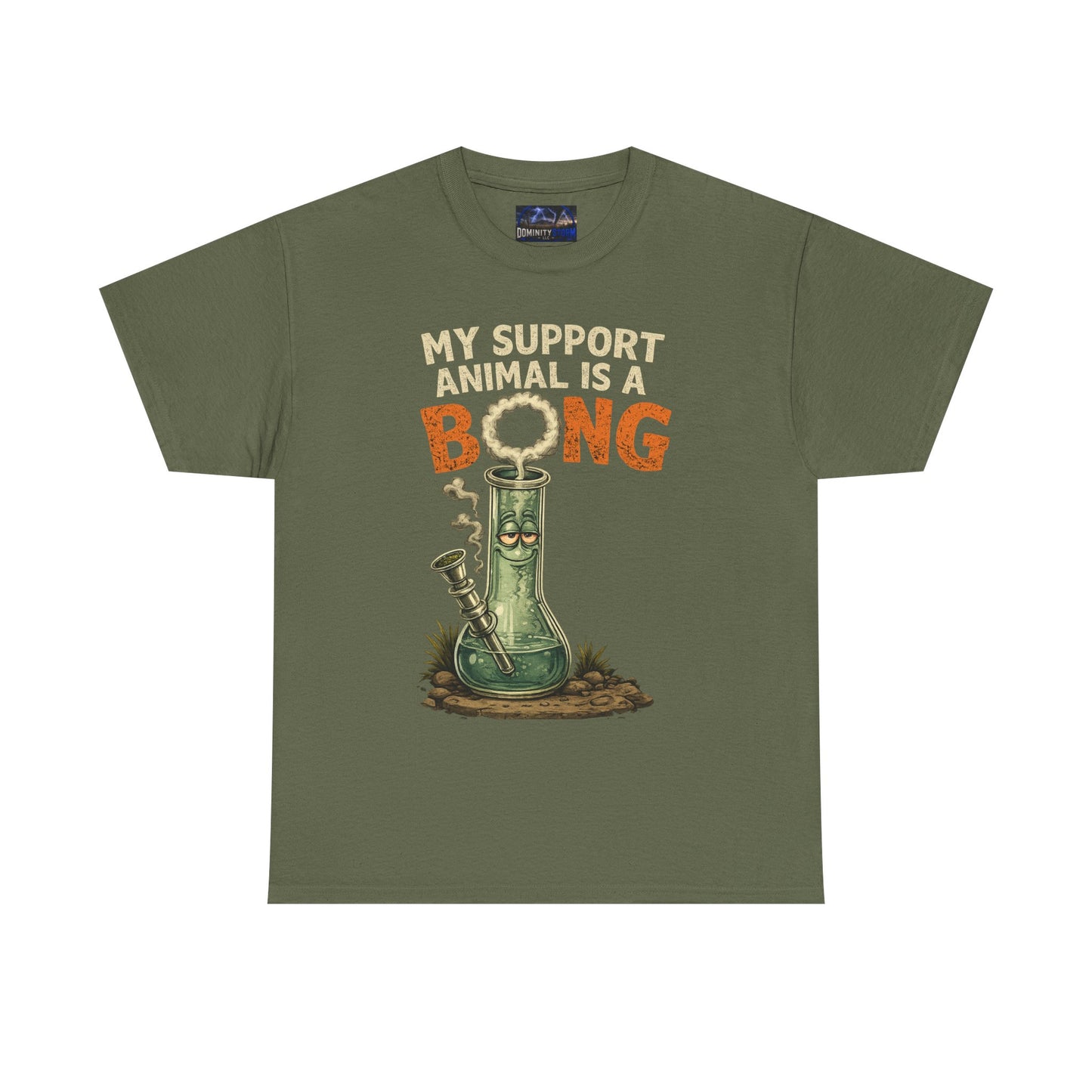 My Support Animal Is A Bong T‑Shirt — Funny Cannabis Graphic Tee