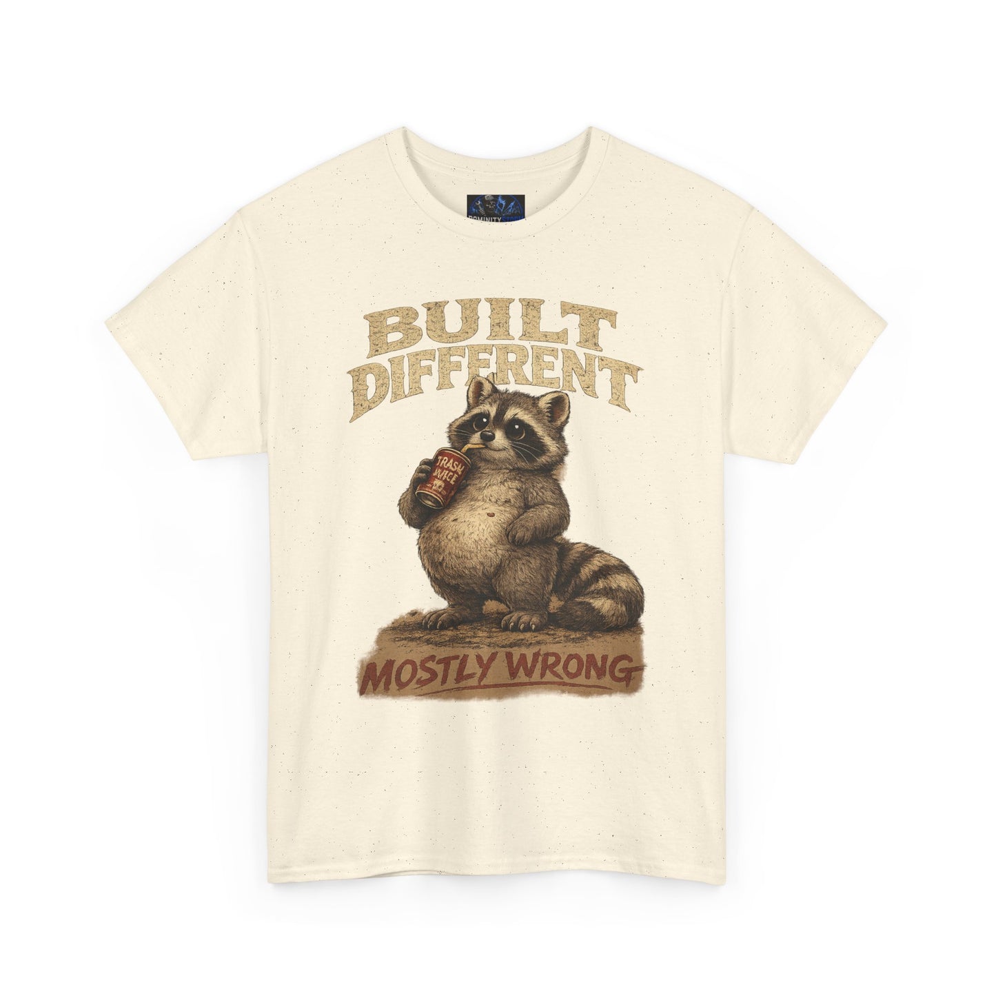 Raccoon 'Built Different, Mostly Wrong' Graphic Tee
