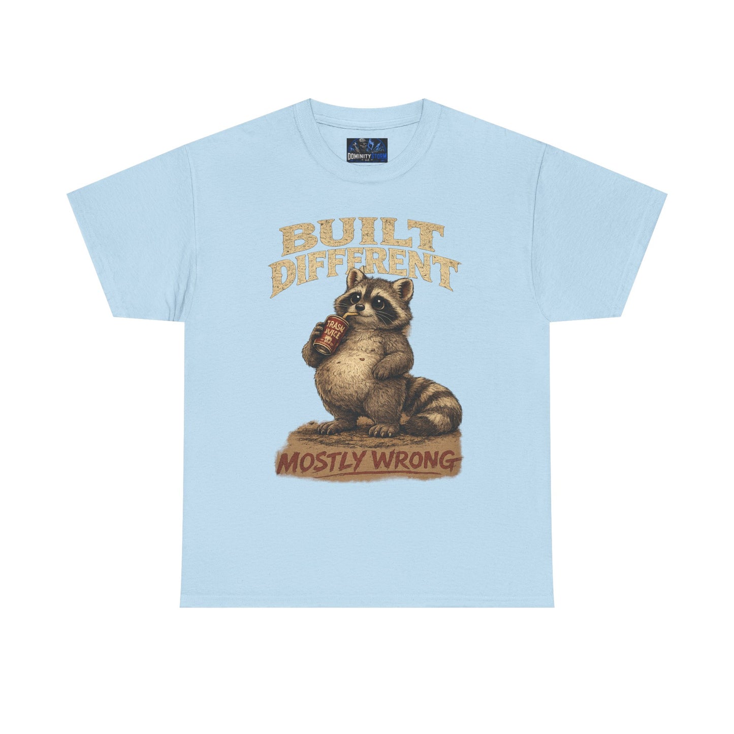 Raccoon 'Built Different, Mostly Wrong' Graphic Tee
