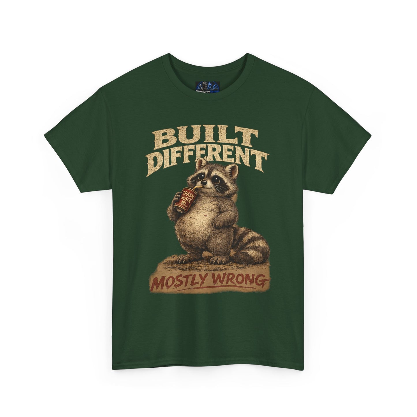 Raccoon 'Built Different, Mostly Wrong' Graphic Tee