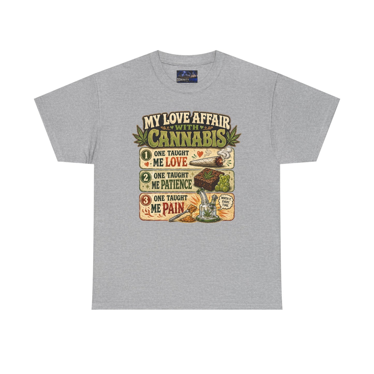 Cannabis Love Affair T-Shirt — "My Love Affair With Cannabis" Graphic Tee