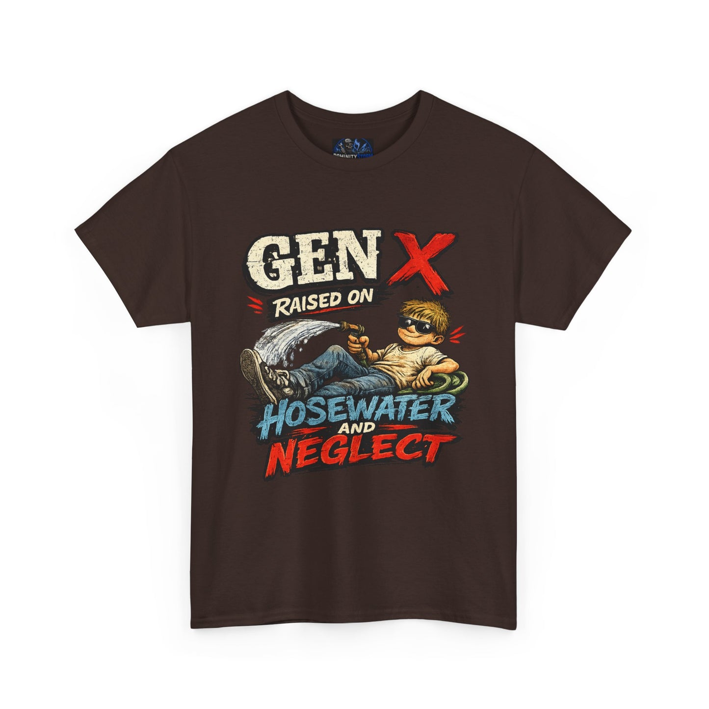 Gen X T‑Shirt — "Raised on Hosewater and Neglect" Retro Vintage Graphic Tee
