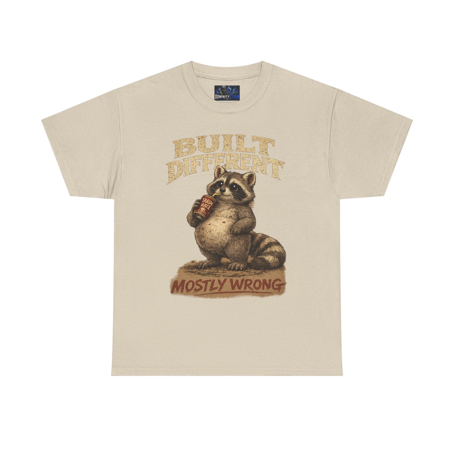 Raccoon 'Built Different, Mostly Wrong' Graphic Tee