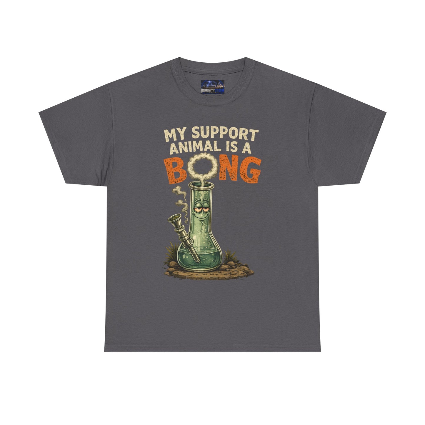 My Support Animal Is A Bong T‑Shirt — Funny Cannabis Graphic Tee