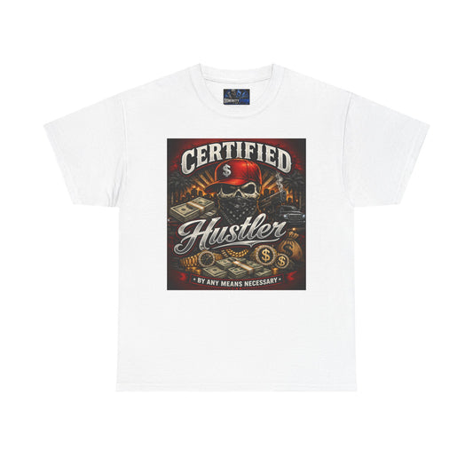 Certified Hustler Graphic Tee — Vintage Skull & Money Streetwear T-Shirt