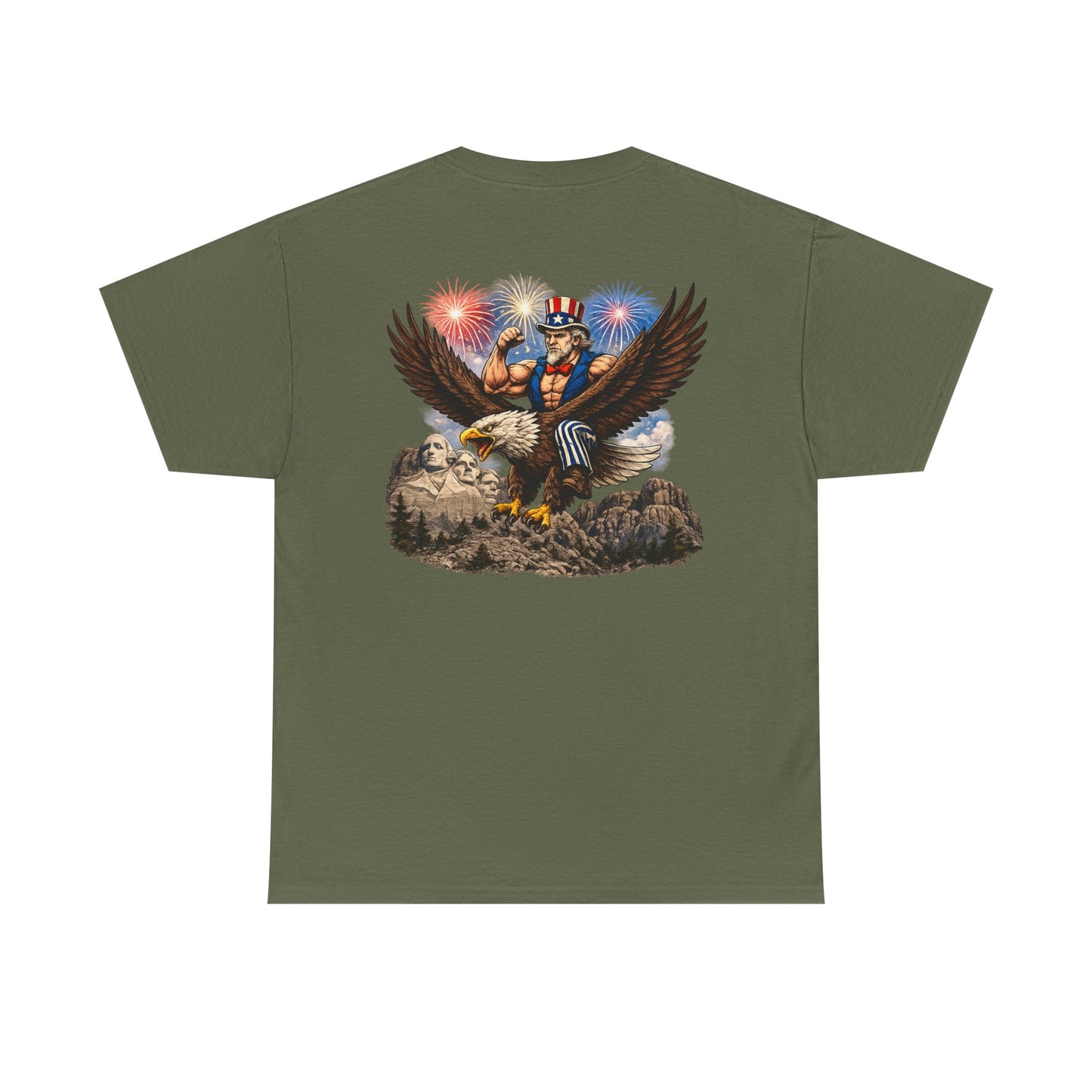 Patriotic Uncle Sam Eagle T-Shirt – 4th of July Fireworks Tee