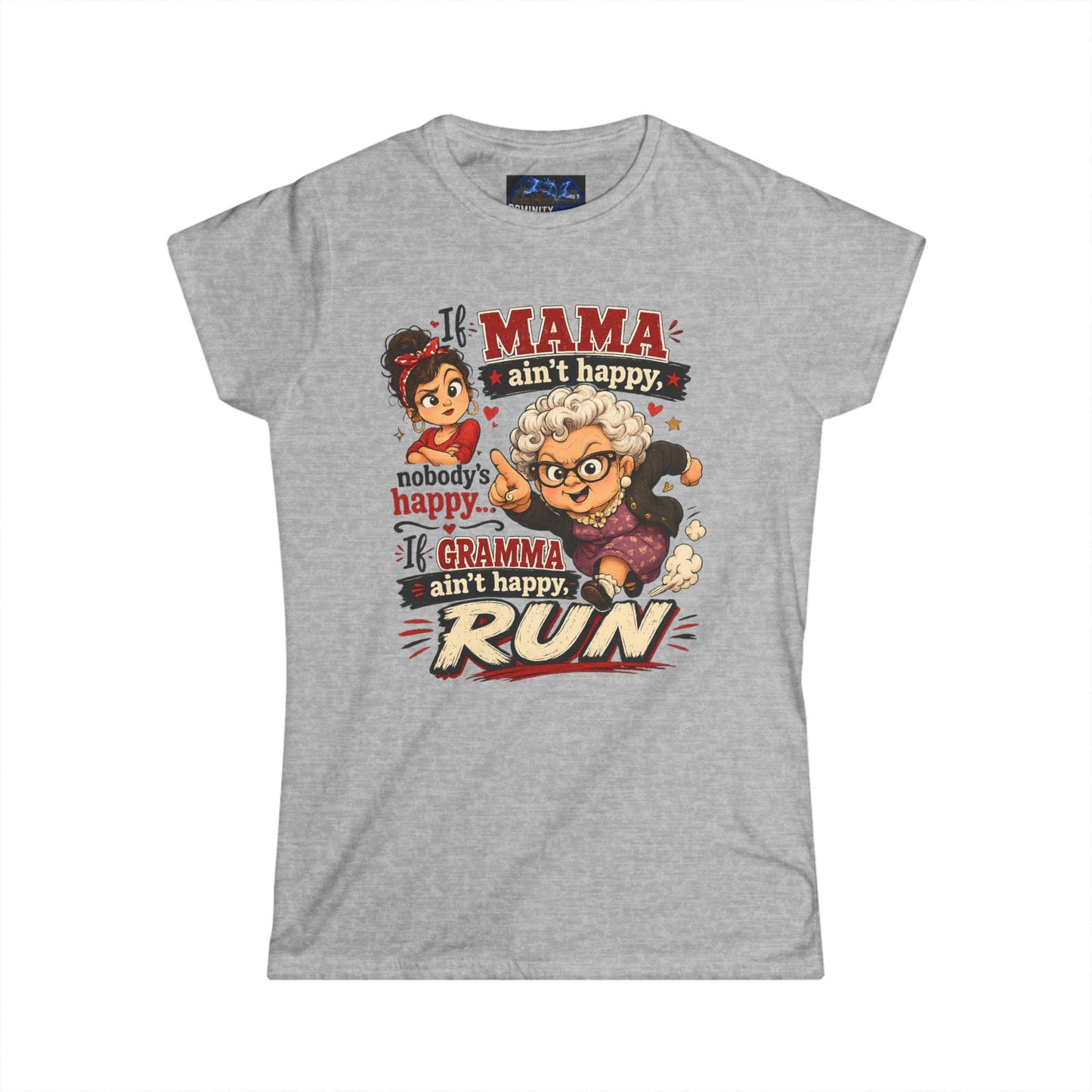 If Mama Aint Happy - Women's White Crewneck Tee
