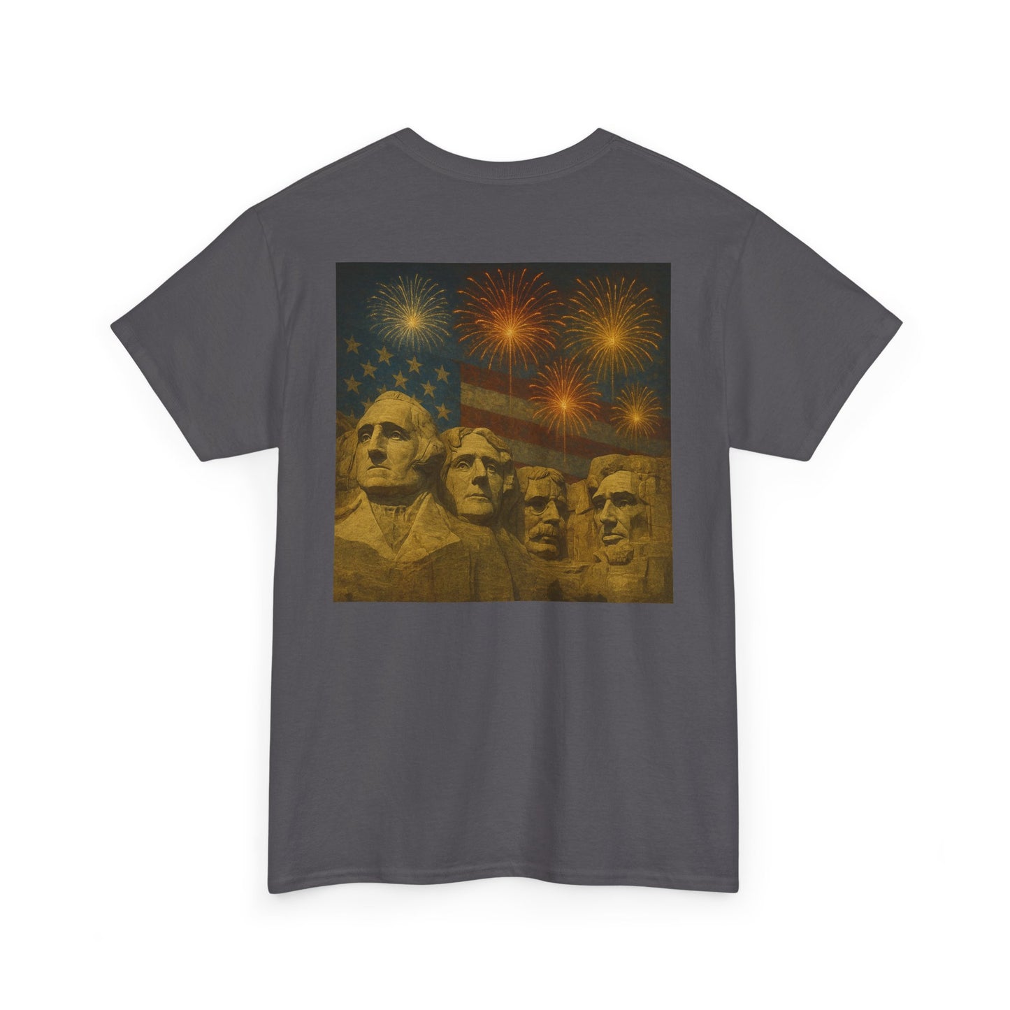 Mount Rushmore Fireworks T-Shirt – Patriotic Fourth of July Tee