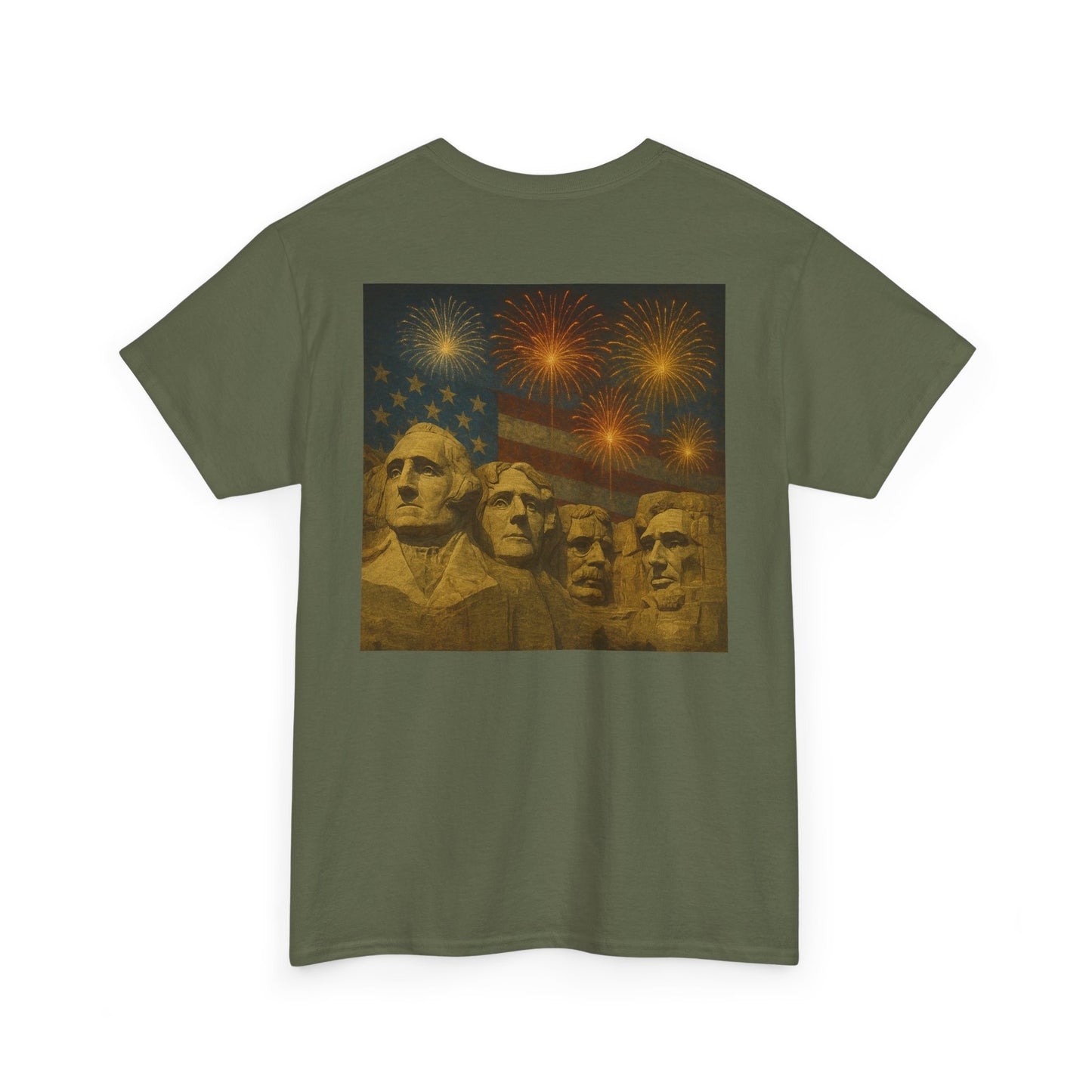 Mount Rushmore Fireworks T-Shirt – Patriotic Fourth of July Tee
