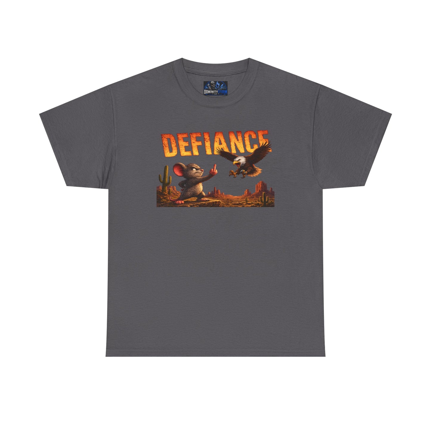 Defiance Desert Tee — Western Eagle & Cowboy Graphic T-Shirt