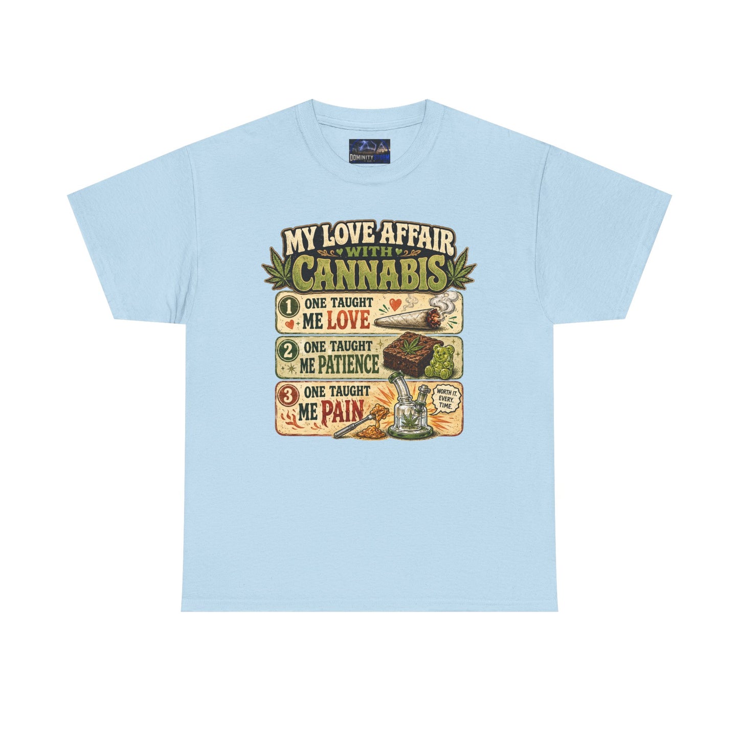 Cannabis Love Affair T-Shirt — "My Love Affair With Cannabis" Graphic Tee