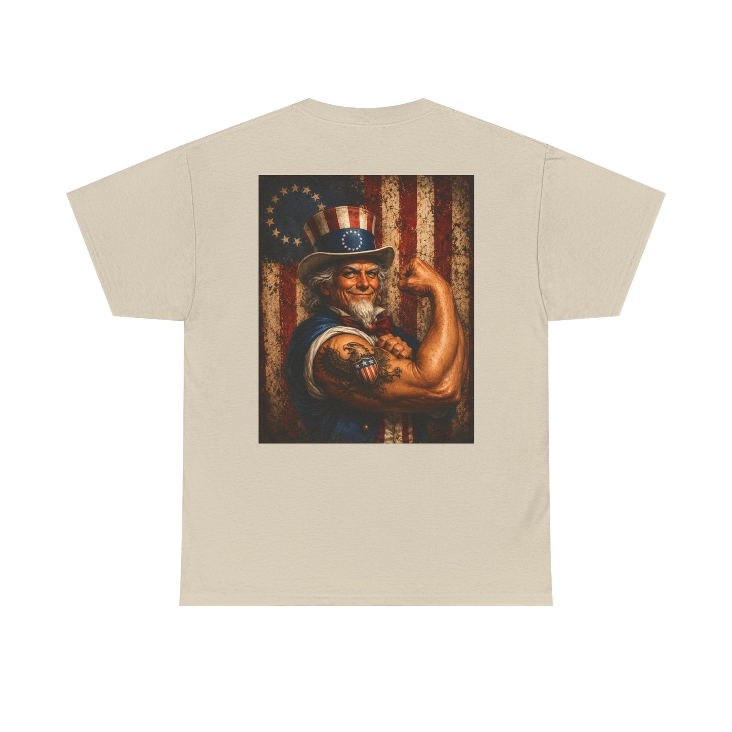 Patriotic Uncle Sam Tee — Vintage Strength American Flag Graphic