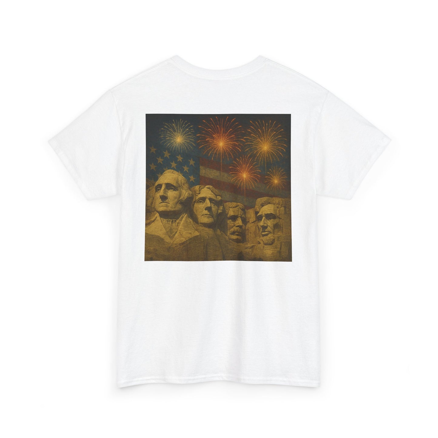Mount Rushmore Fireworks T-Shirt – Patriotic Fourth of July Tee