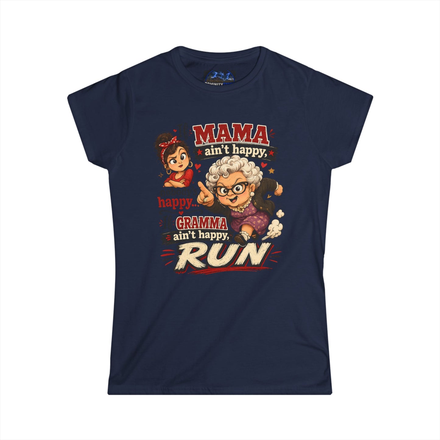 If Mama Aint Happy - Women's White Crewneck Tee