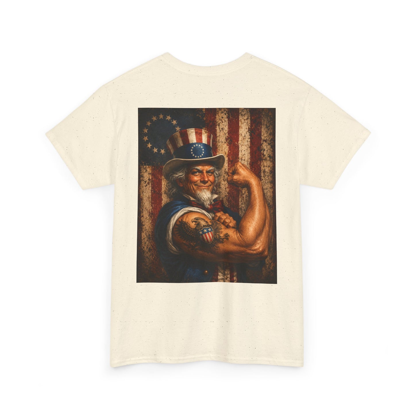 Patriotic Uncle Sam Tee — Vintage Strength American Flag Graphic