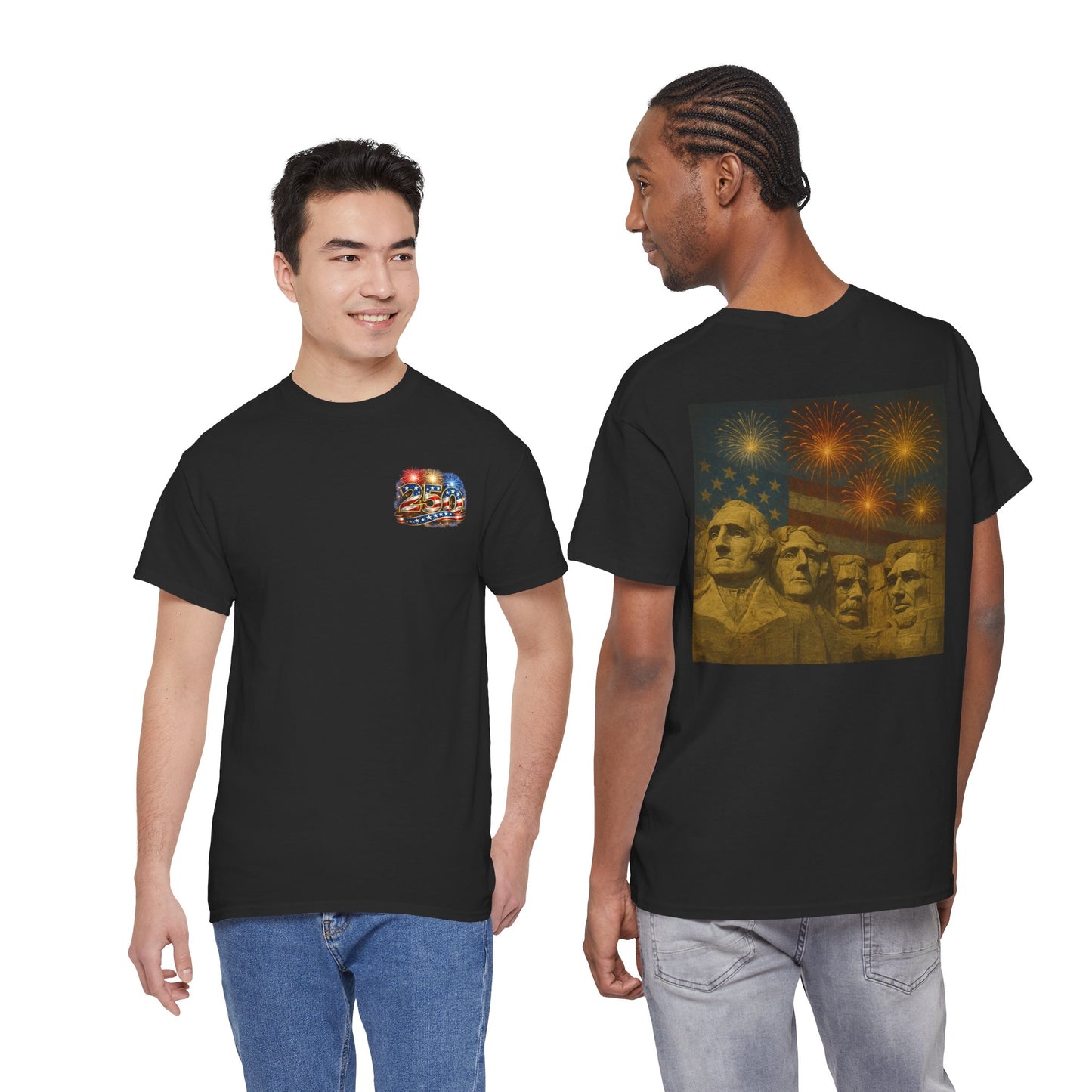 Mount Rushmore Fireworks T-Shirt – Patriotic Fourth of July Tee