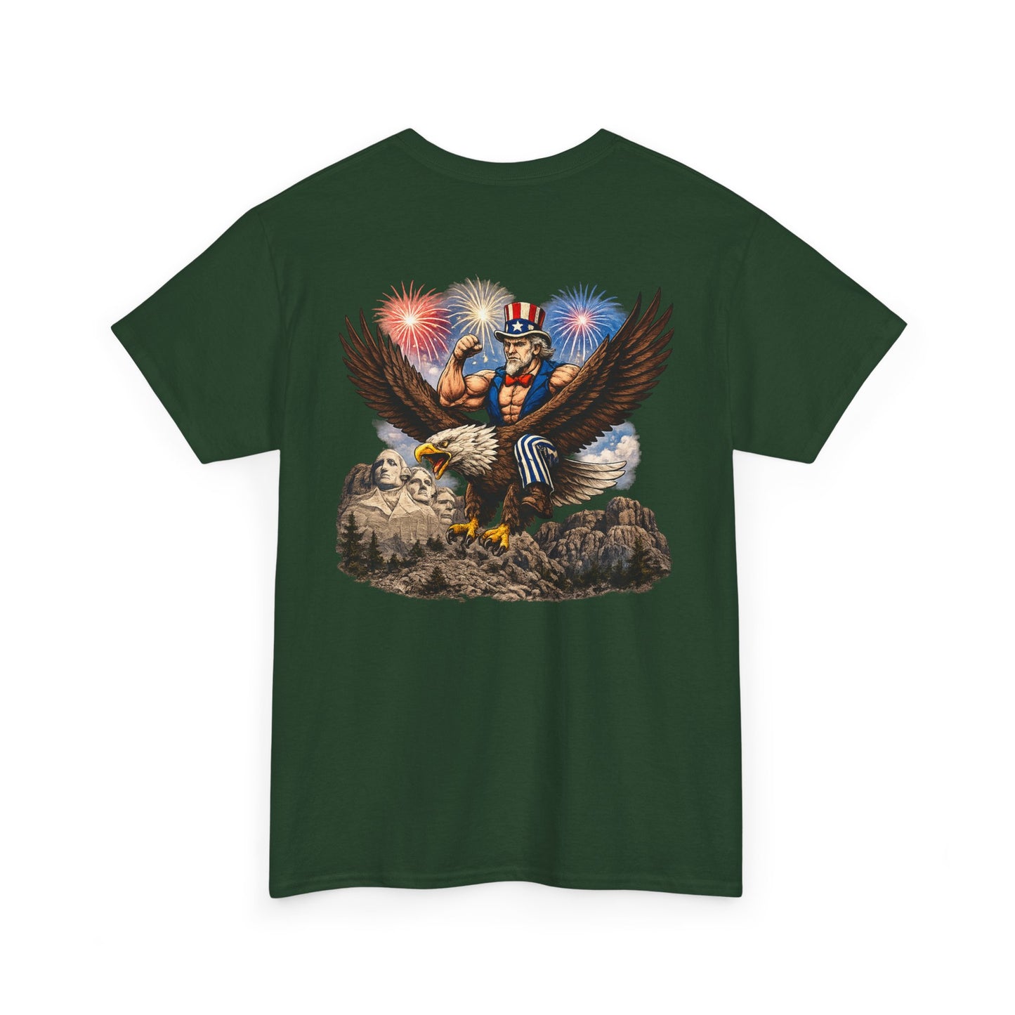 Patriotic Uncle Sam Eagle T-Shirt – 4th of July Fireworks Tee