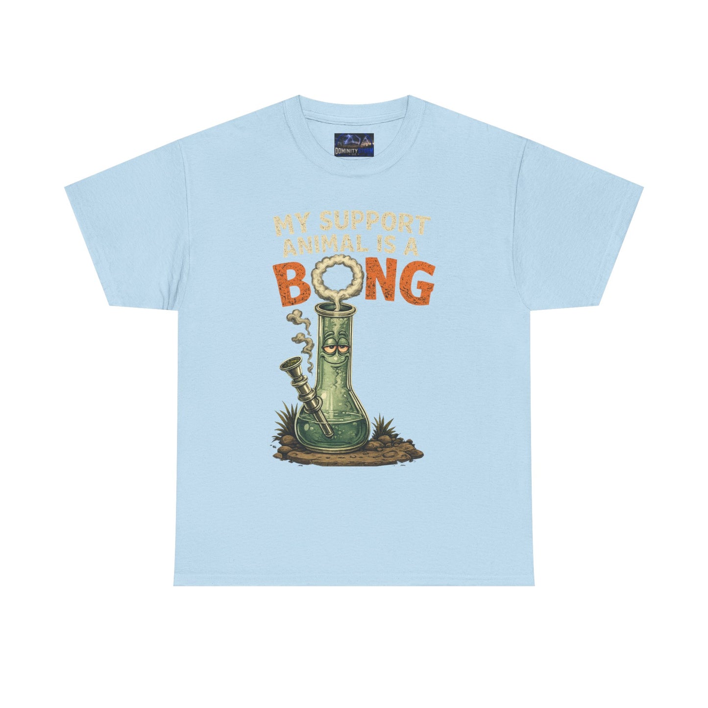 My Support Animal Is A Bong T‑Shirt — Funny Cannabis Graphic Tee
