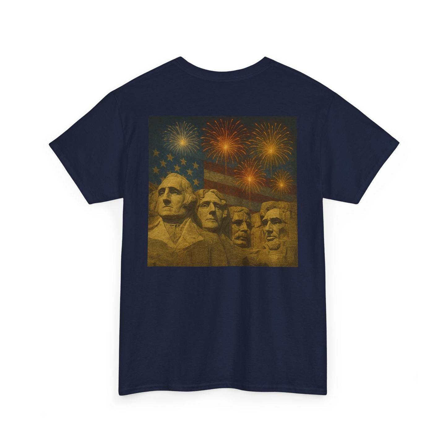 Mount Rushmore Fireworks T-Shirt – Patriotic Fourth of July Tee