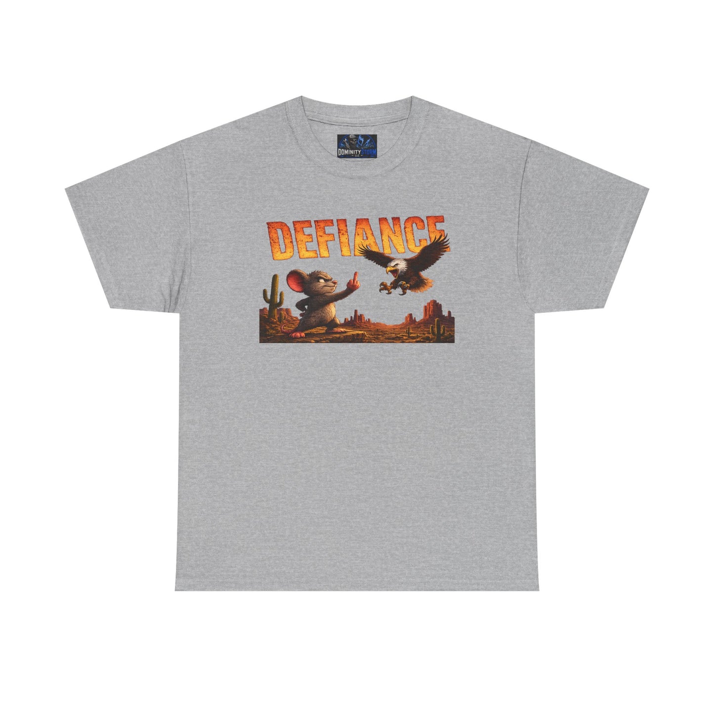 Defiance Desert Tee — Western Eagle & Cowboy Graphic T-Shirt