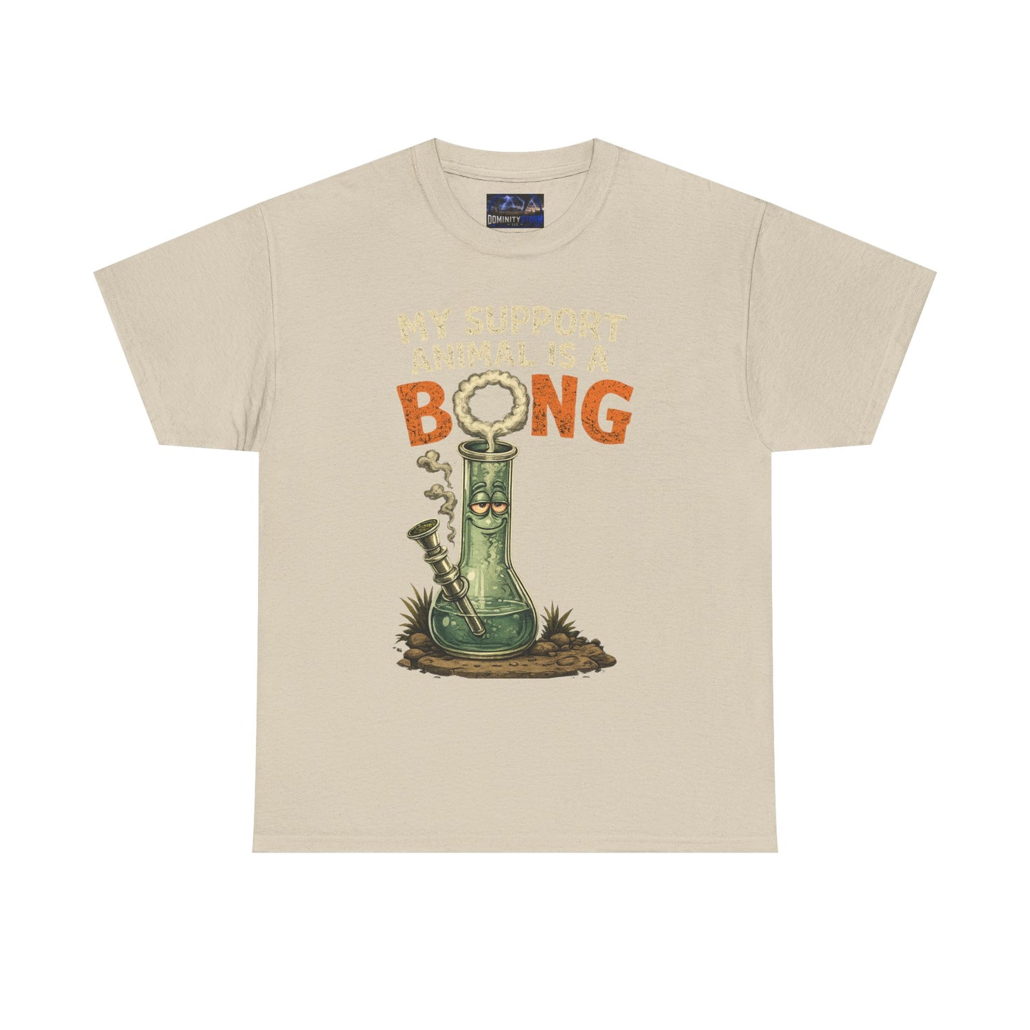My Support Animal Is A Bong T‑Shirt — Funny Cannabis Graphic Tee